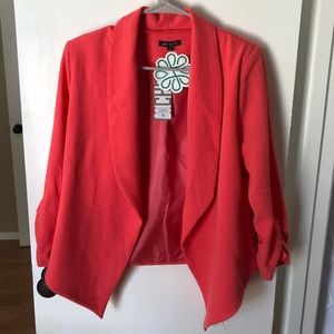 Coral Mid-Sleeve Blazer